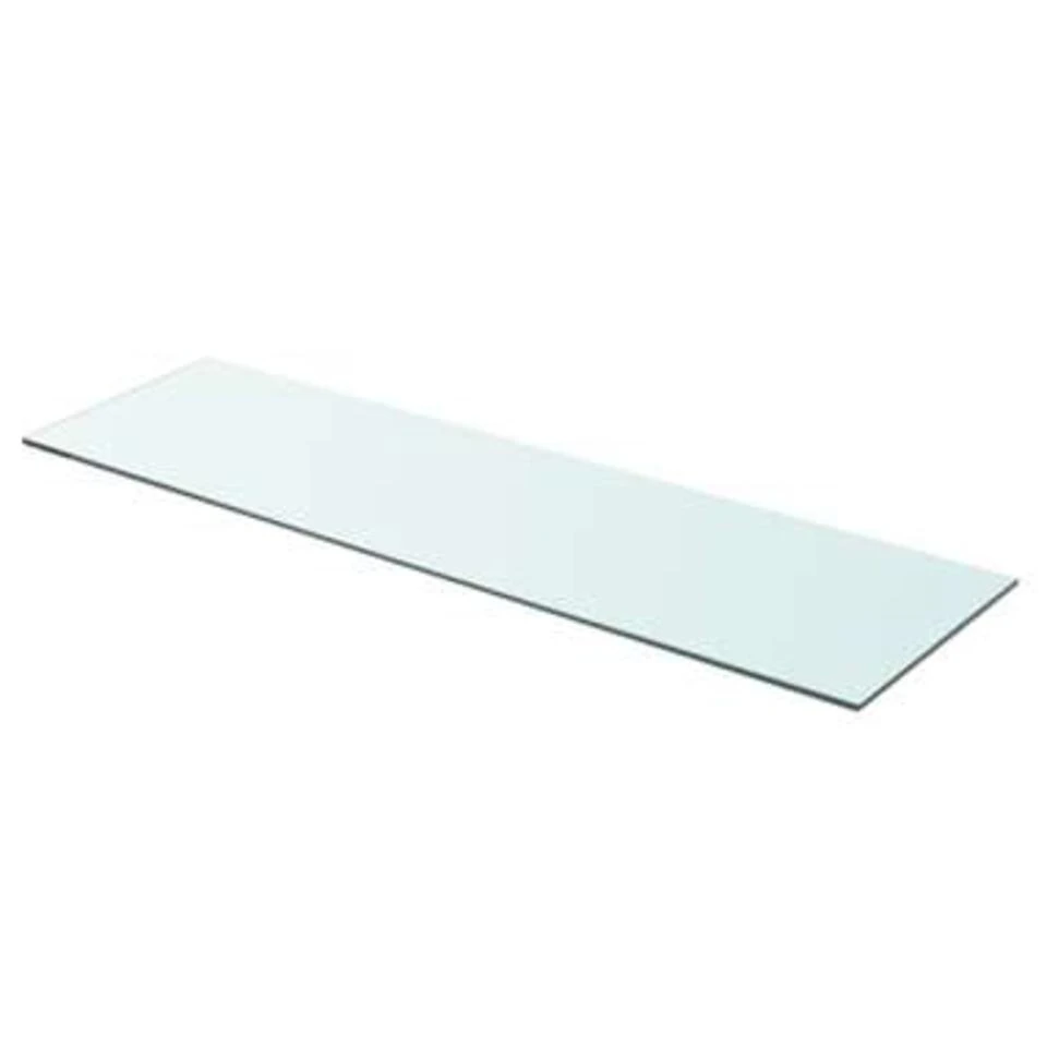 VidaXL Schappen 2 St 90x25 Cm Glas Transparant 4 VidaXL Schappen 2 St 90x25 Cm Glas Transparant - Afbeelding 2