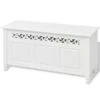 VidaXL Opbergbankje Barokstijl MDF Wit