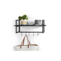 Lifa Living Victor Wandkapstok Zwart 9 Lifa Living Victor Wandkapstok Zwart -Opslag Meubelwinkel 1000009738 0103