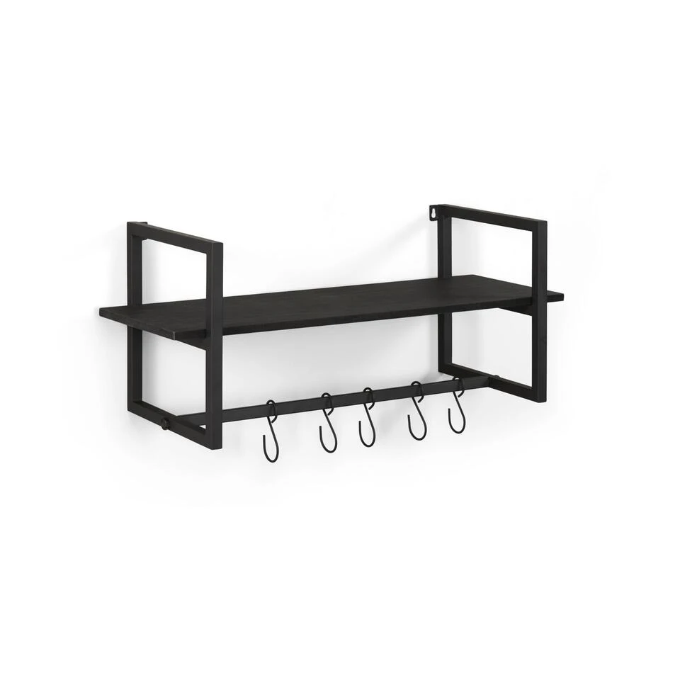 Lifa Living Victor Wandkapstok Zwart 3 Lifa Living Victor Wandkapstok Zwart