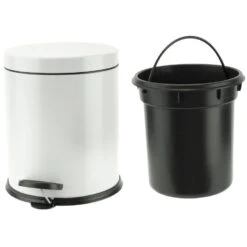 Cosy & Trendy Pedaalemmer - Wit - RVS - 3 L - 19 X 24 Cm 8 Cosy & Trendy Pedaalemmer - Wit - RVS - 3 L - 19 X 24 Cm -Opslag Meubelwinkel 1000010863 0102