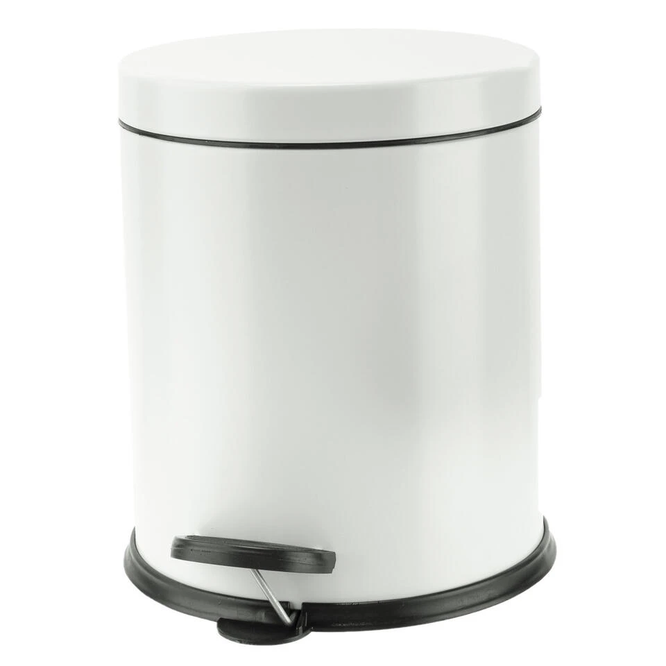 Cosy & Trendy Pedaalemmer - Wit - RVS - 3 L - 19 X 24 Cm 3 Cosy & Trendy Pedaalemmer - Wit - RVS - 3 L - 19 X 24 Cm