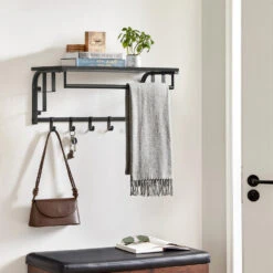 O'DADDY® Wandkapstok – Kapstok Met 5 Haken - 66x30x27cm - Donkergrijs 8 O'DADDY® Wandkapstok – Kapstok Met 5 Haken - 66x30x27cm - Donkergrijs -Opslag Meubelwinkel 1000012495 0102