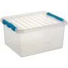 Q-line Opbergbox 36L Transparant Blauw 1 Q-line Opbergbox 36L Transparant Blauw -Opslag Meubelwinkel 1000014047