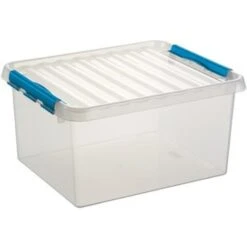 Q-line Opbergbox 36L Transparant Blauw