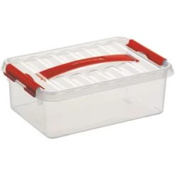 Q-line Opbergbox 4L Transparant Rood