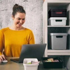 Sigma Home Opbergbox 18L Grijs -Opslag Meubelwinkel 1000014069 0111