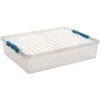 Q-line Opbergbox 60L Transparant Blauw -Opslag Meubelwinkel 1000014071
