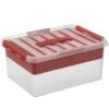 Q-line Opbergbox Met Inzet 15L Transparant Rood 1 Q-line Opbergbox Met Inzet 15L Transparant Rood -Opslag Meubelwinkel 1000014082