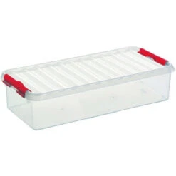 Opslag Meubelwinkel 22 Q-line Opbergbox 6,5L Transparant Rood