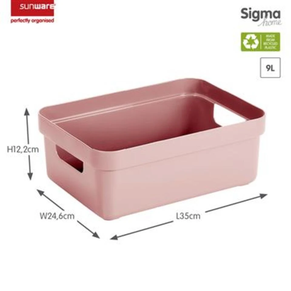 Sigma Home Opbergbox 9L Roze 4 Sigma Home Opbergbox 9L Roze - Afbeelding 2
