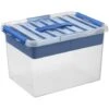 Q-line Opbergbox Met Inzet 22L Transparant Blauw 1 Q-line Opbergbox Met Inzet 22L Transparant Blauw -Opslag Meubelwinkel 1000014111