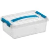 Q-line Opbergbox 4L Transparant Blauw 1 Q-line Opbergbox 4L Transparant Blauw -Opslag Meubelwinkel 1000014124