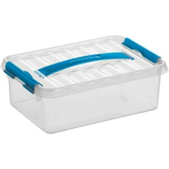 Q-line Opbergbox 4L Transparant Blauw