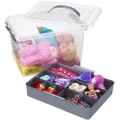 Q-line Opbergbox Met Inzet 15L Transparant Metaal -Opslag Meubelwinkel 1000014130 0110