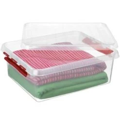 Q-line Opbergbox 25L Transparant Rood 7 Q-line Opbergbox 25L Transparant Rood -Opslag Meubelwinkel 1000014143 0102