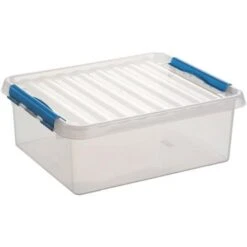 Q-line Opbergbox 25L Transparant Blauw