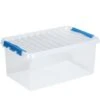 Q-line Opbergbox 45L Transparant Blauw -Opslag Meubelwinkel 1000014164