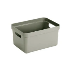 1x Lichtgroene Opbergboxen/opbergmanden 5 Liter Kunststof