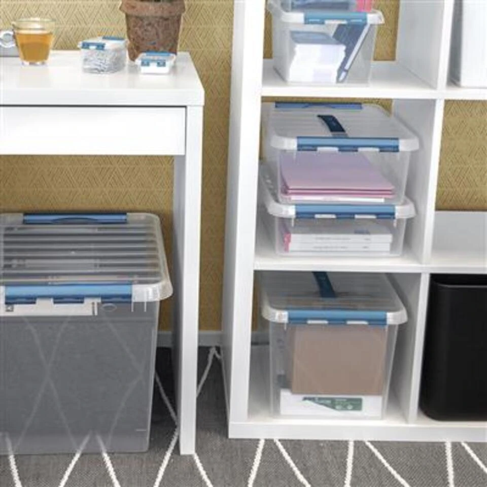 Q-line Opbergbox 10L Transparant Blauw 5 Q-line Opbergbox 10L Transparant Blauw - Afbeelding 3