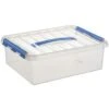 Q-line Opbergbox 10L Transparant Blauw -Opslag Meubelwinkel 1000014178