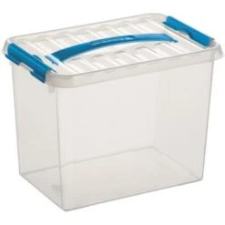 Q-line Opbergbox 9L Transparant Blauw