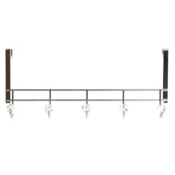 Items Kapstok - Deurhanger - Zilverkleurig - 5-haaks - 47 Cm