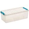 Q-line Opbergbox 9,5L Transparant Blauw 2 Q-line Opbergbox 9,5L Transparant Blauw -Opslag Meubelwinkel 1000018196