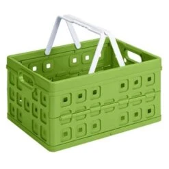 Square Vouwkrat Met Handgreep 32L Groen
