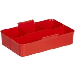 Q-line Opbergbox Met Inzet 6L Transparant Rood -Opslag Meubelwinkel 1000018238 0110