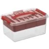 Q-line Opbergbox Met Inzet 6L Transparant Rood 2 Q-line Opbergbox Met Inzet 6L Transparant Rood -Opslag Meubelwinkel 1000018238