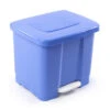 Forte Plastics Pedaalemmer - Blauw - Dubbele Vuilnisbak - 35 Liter -Opslag Meubelwinkel 1000021119