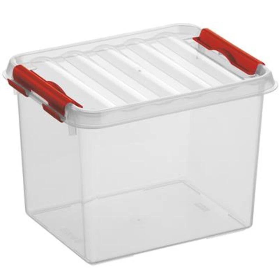 Q-line Opbergbox 3L Transparant Rood 3 Q-line Opbergbox 3L Transparant Rood