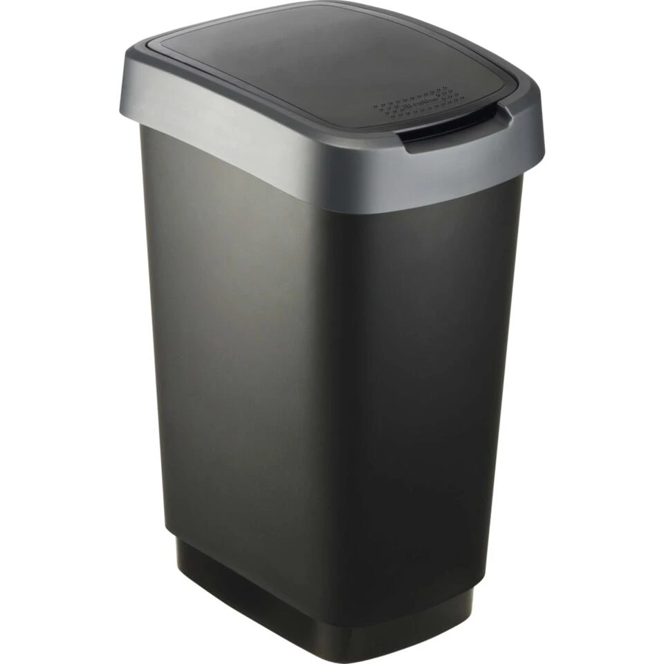 Rotho Afvalbak Twist 33 X 25 X 48 Cm 25 L Polypropyleen Zilver 3 Rotho Afvalbak Twist 33 X 25 X 48 Cm 25 L Polypropyleen Zilver