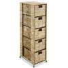 VidaXL Opbergset Met 5 Manden 25,5x37x100 Cm Waterhyacint 1 VidaXL Opbergset Met 5 Manden 25,5x37x100 Cm Waterhyacint -Opslag Meubelwinkel 1000026879