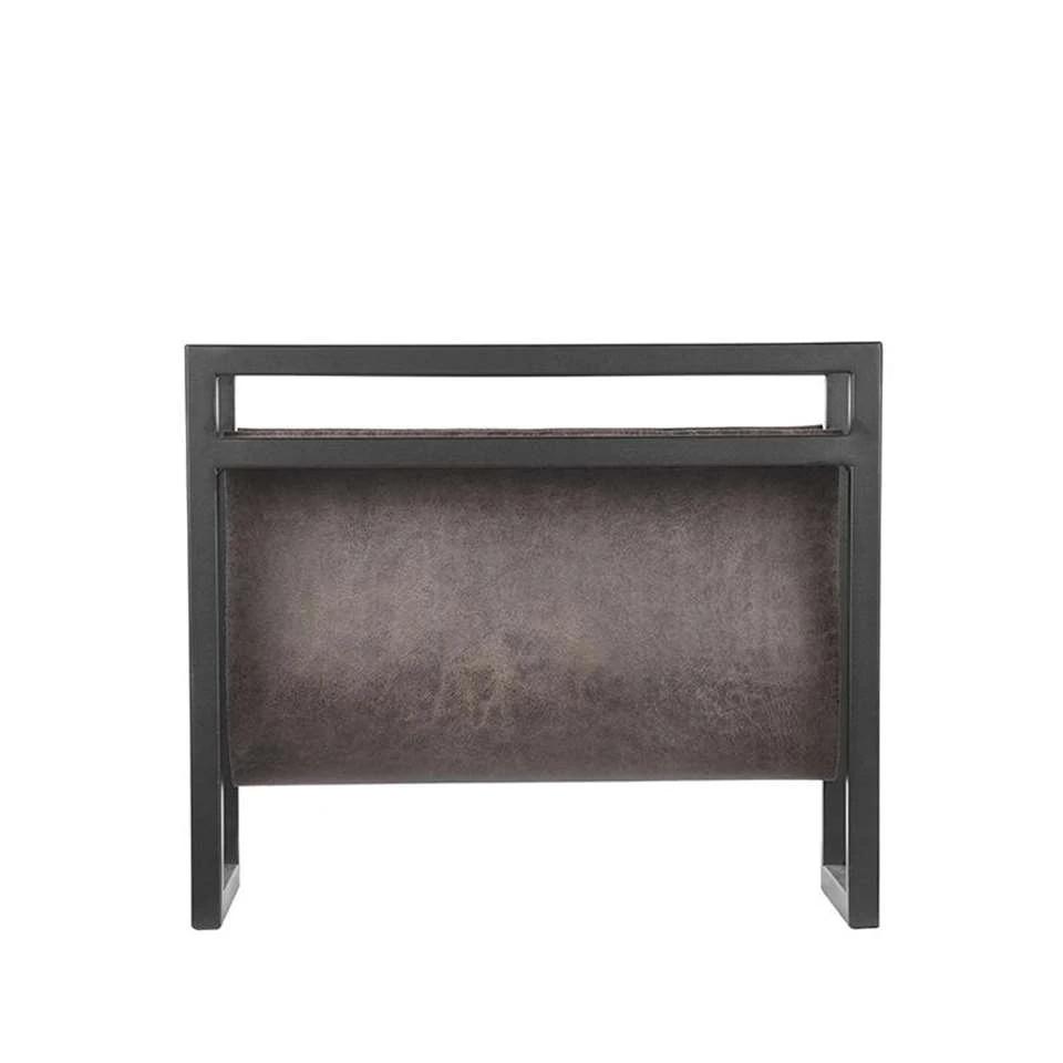 LABEL51 Wanddecoratie Magazinehouder - Antraciet - Leder 4 LABEL51 Wanddecoratie Magazinehouder - Antraciet - Leder - Afbeelding 2