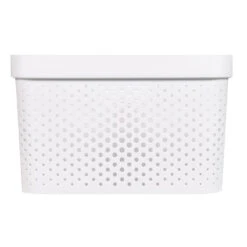 Curver Infinity Recycled Dots Opbergbox - 17L - 3 Stuks - Wit -Opslag Meubelwinkel 1000031546 0103