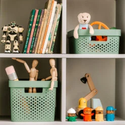 Curver Infinity Recycled Dots Opbergbox - 17L - 3 Stuks - Groen -Opslag Meubelwinkel 1000031549 0102