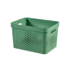 Curver Infinity Recycled Dots Opbergbox - 17L - 3 Stuks - Groen -Opslag Meubelwinkel 1000031549 0103