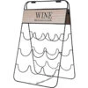 Excellent Houseware Wijnrek - Metaal - Voor 9 Flessen - 30 X 49 Cm 2 Excellent Houseware Wijnrek - Metaal - Voor 9 Flessen - 30 X 49 Cm -Opslag Meubelwinkel 1000031610