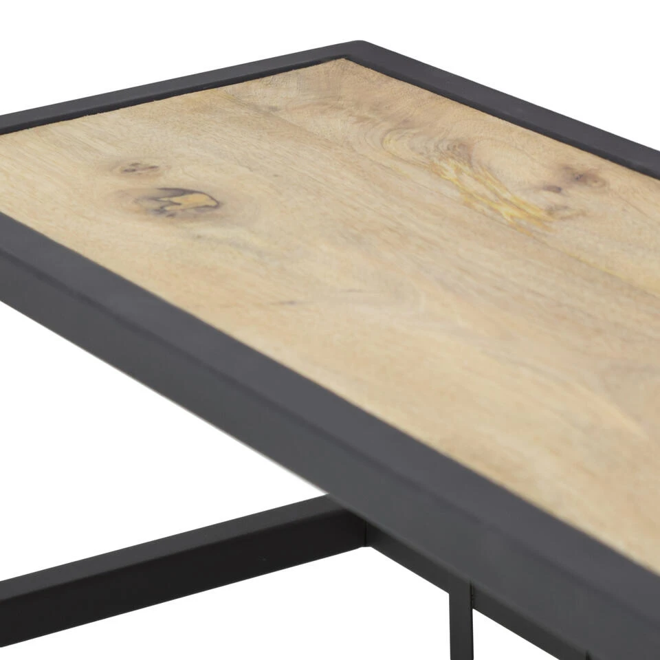 LOFT42 Woody Kapstok - Zwart – Mangohout – Metaal 4 LOFT42 Woody Kapstok - Zwart – Mangohout – Metaal - Afbeelding 2