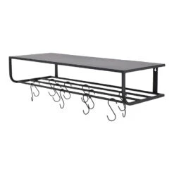 LOFT42 Milan Kapstok - Zwart – Metaal – 12 S Haken