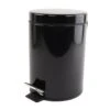 Orange85 Pedaalemmer Prullenbak Badkamer Zwart 17x17x24,5 Cm 3 Liter Metaal -Opslag Meubelwinkel 1000033076
