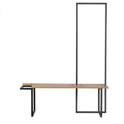 Giga Meubel Halbankje Metaal - Kapstok - 50x45x180cm - Helsinki