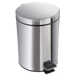 Merkloos Pedaalemmer - Chroom - 5 L - 27 X 25 X 20 Cm