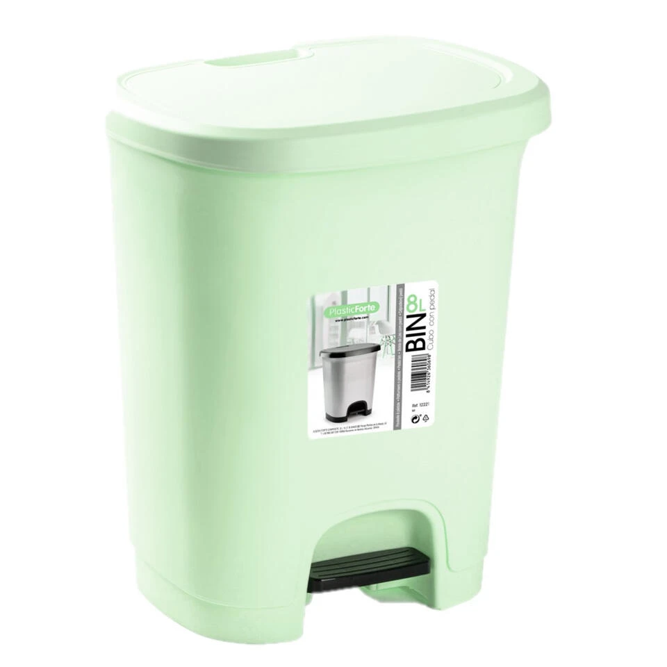 PlasticForte Pedaalemmer - Mintgroen - 8 L - 30 Cm 3 PlasticForte Pedaalemmer - Mintgroen - 8 L - 30 Cm