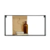 WOOOD Meert Wandplank XL - Metaal - Zwart - 35x70x20