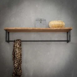 Hoyz - Kapstok Edge Met Hoedenplank - Grijs - Wandkapstok -Opslag Meubelwinkel 1000042636 0103