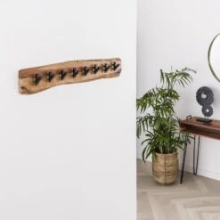 Hoyz - Kapstok Edge Met 8 Haken - Grijs - Wandkapstok -Opslag Meubelwinkel 1000042637 0102