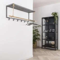 Hoyz - Kapstok Bamboe Met 6 Haken - Grijs - Wandkapstok 8 Hoyz - Kapstok Bamboe Met 6 Haken - Grijs - Wandkapstok -Opslag Meubelwinkel 1000042642 0102